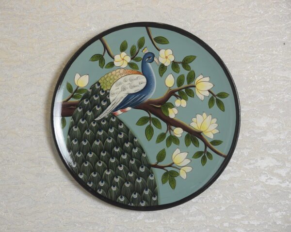 Peacock Painted Wall Plate Painting