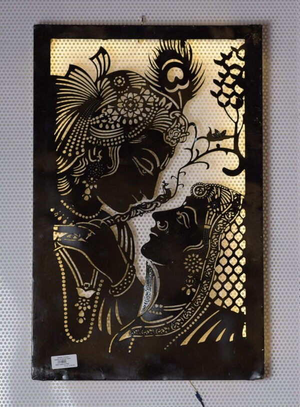 Radha Krishna (Dark) with LED - Image 2