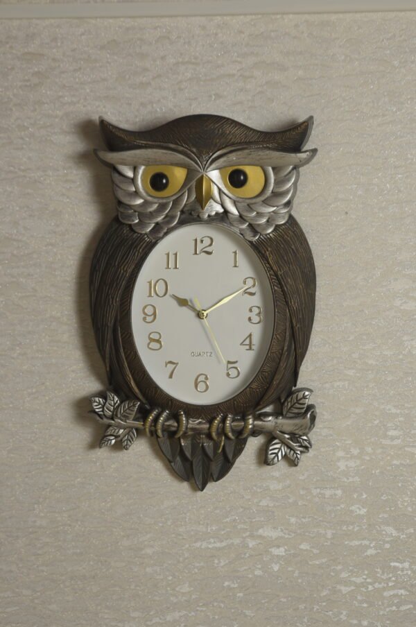 Owl Shaped Wall Clock