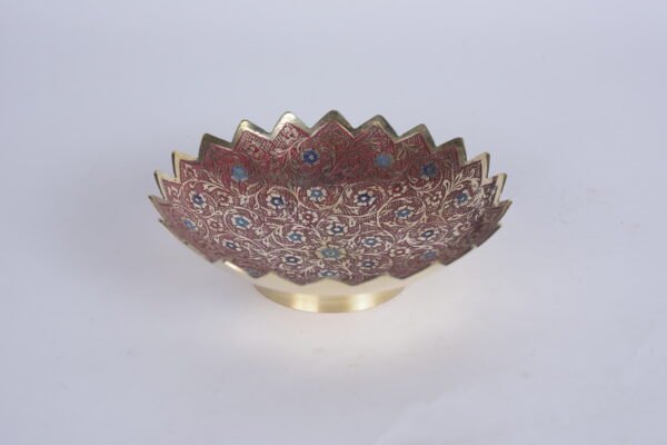 Red Coloured Brass Bowl(8 inches)