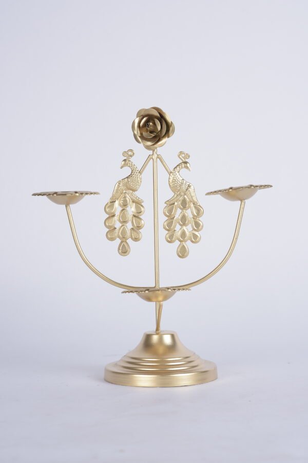 Peacock and Rose Diya