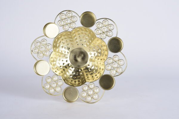 Six T-Light Candle Holder (Pearl) 13 Inches - Image 2