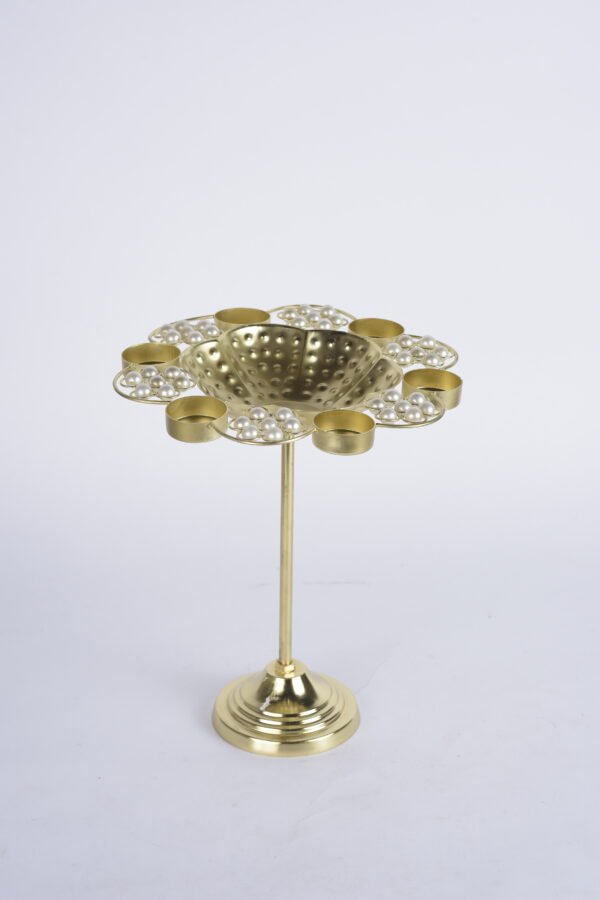 Six T-Light Candle Holder (Pearl) 11inches.