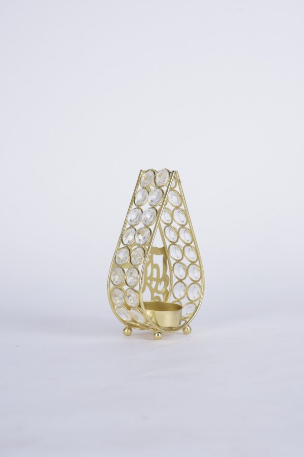 Single Ganesha Carved (Crystal) T-Light Candle Holder Small