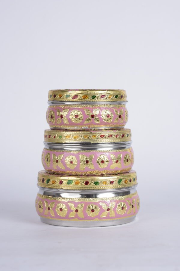 Minakari Dabbas Pink