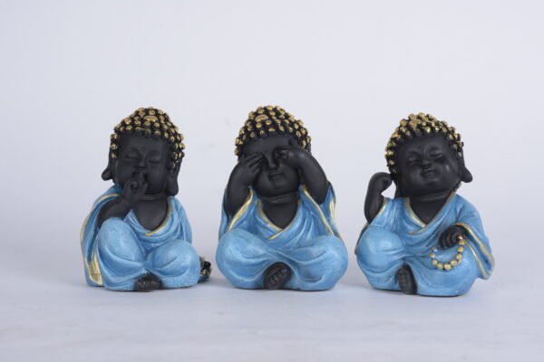Stella Monk Set of 3 (Blue, 5 inches)