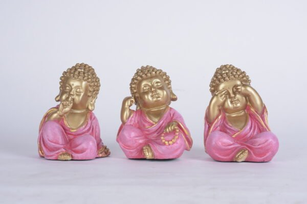 Stella Monk Set of 3 (Pink, 5 inches)