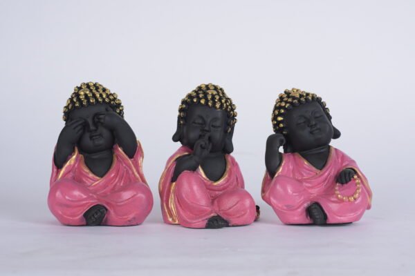Stella Monk Set of 3 (Maroon, 5 inches)