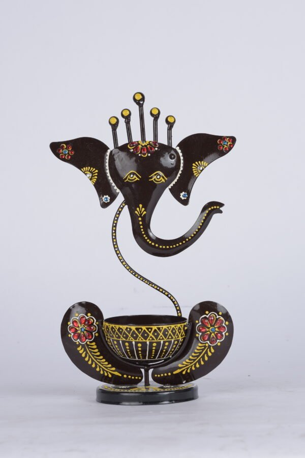 Brown Ganesha T-Light Diya Holder