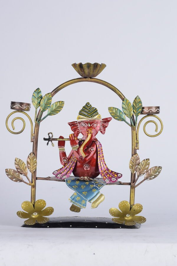 Jhula Ganesha Metal (13 inches x 13 inches)