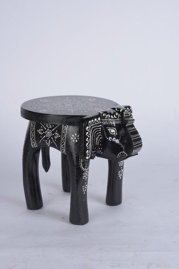 Black Wooden Stool