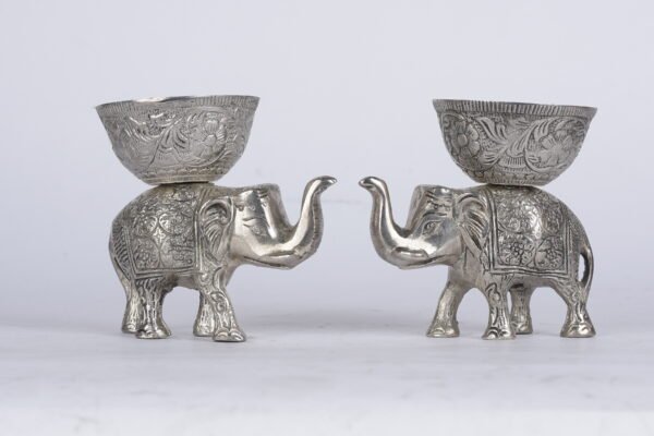 German Silver Katori Haathi (set of 2, 5 inches)