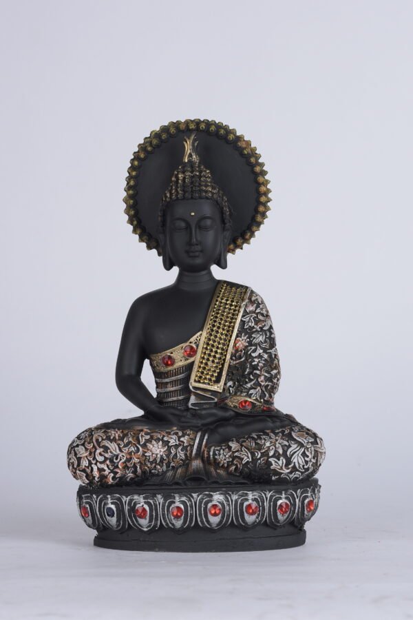 Sitting Buddha with Gold Plated Shawl (12 inches)