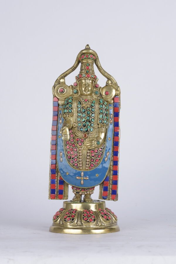 Stone Balaji (12 inches) Pure Brass