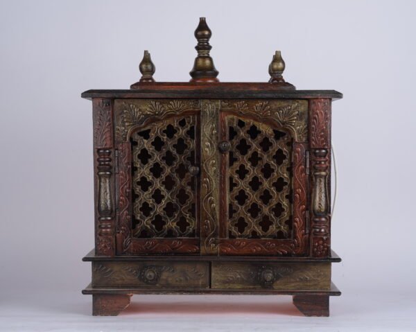 Copper Finish Wall Hanging Pooja Mandir