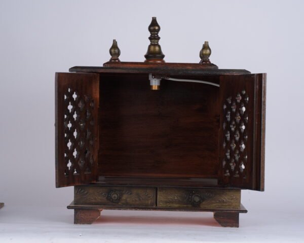 Copper Finish Wall Hanging Pooja Mandir - Image 2