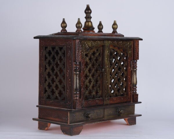 Copper Finish Wall Hanging Pooja Mandir - Image 3