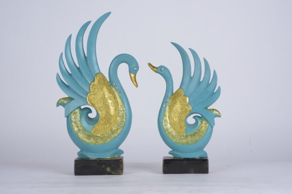 Swan Set Blue with Gold Glitter