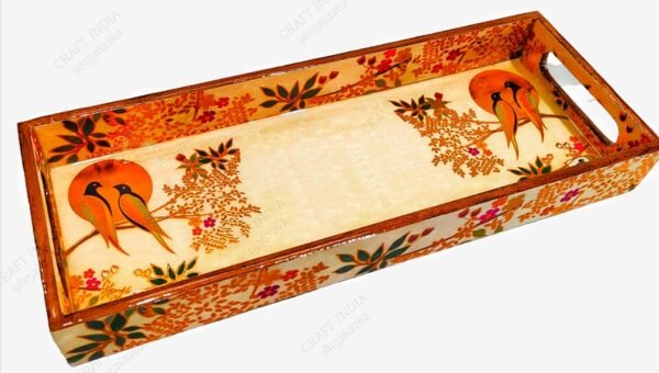 Rectangular Single Wooden Tray